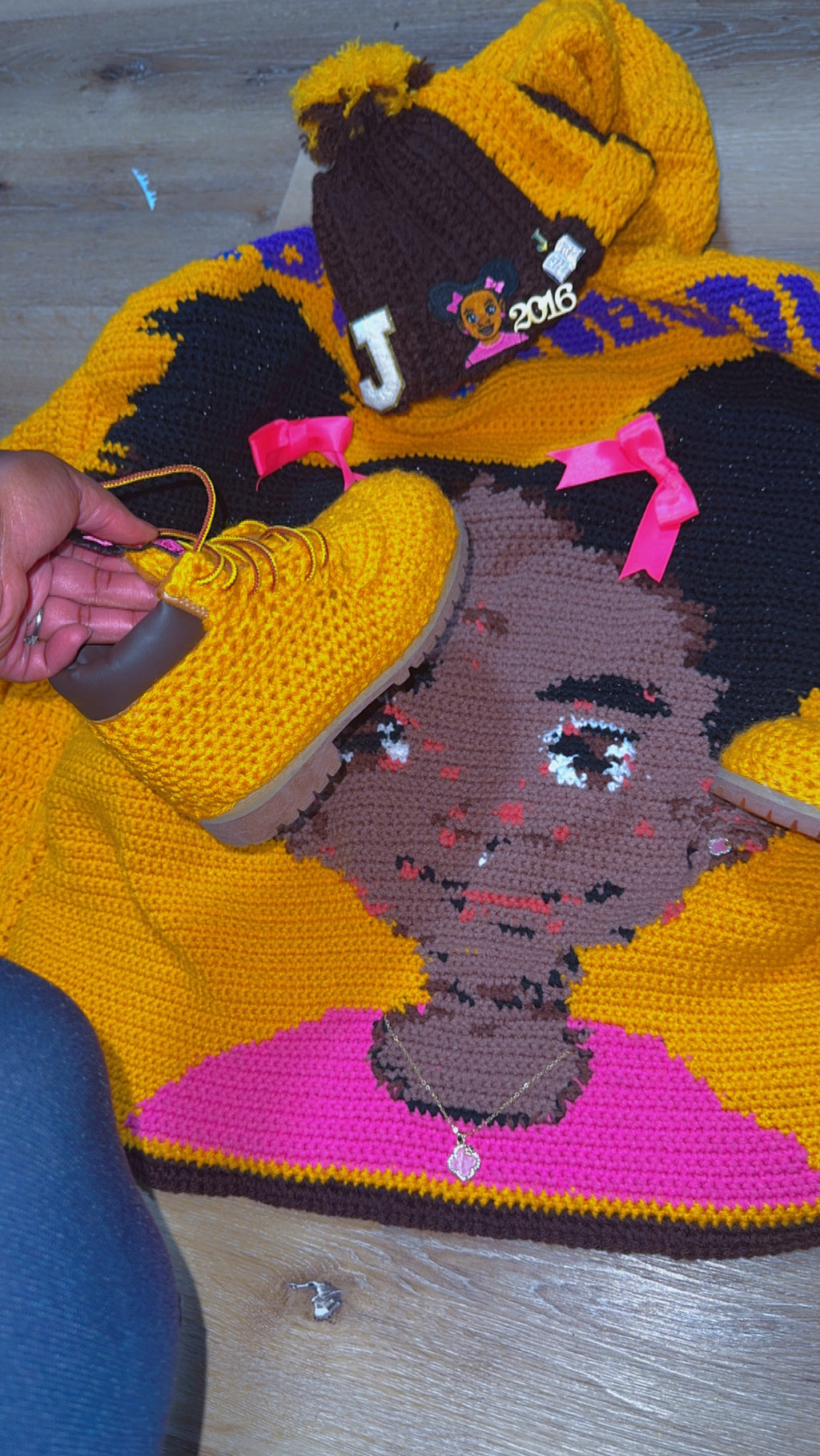 Crochet timberlands kids