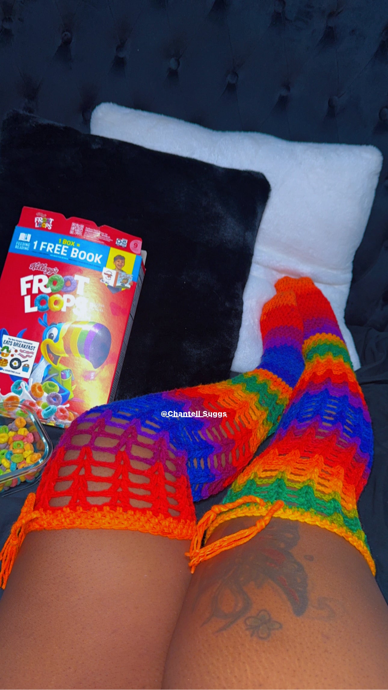 Frootloopzz crochet socks