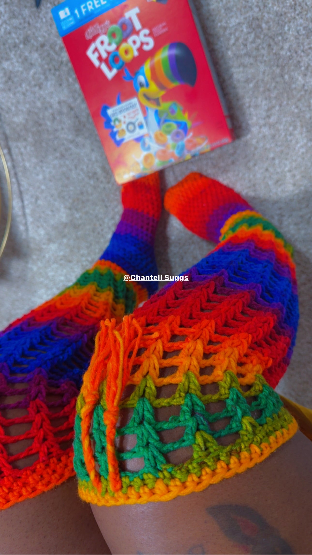 Frootloopzz crochet socks