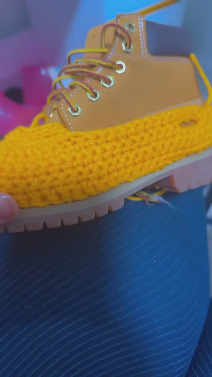 Crochet timberlands kids